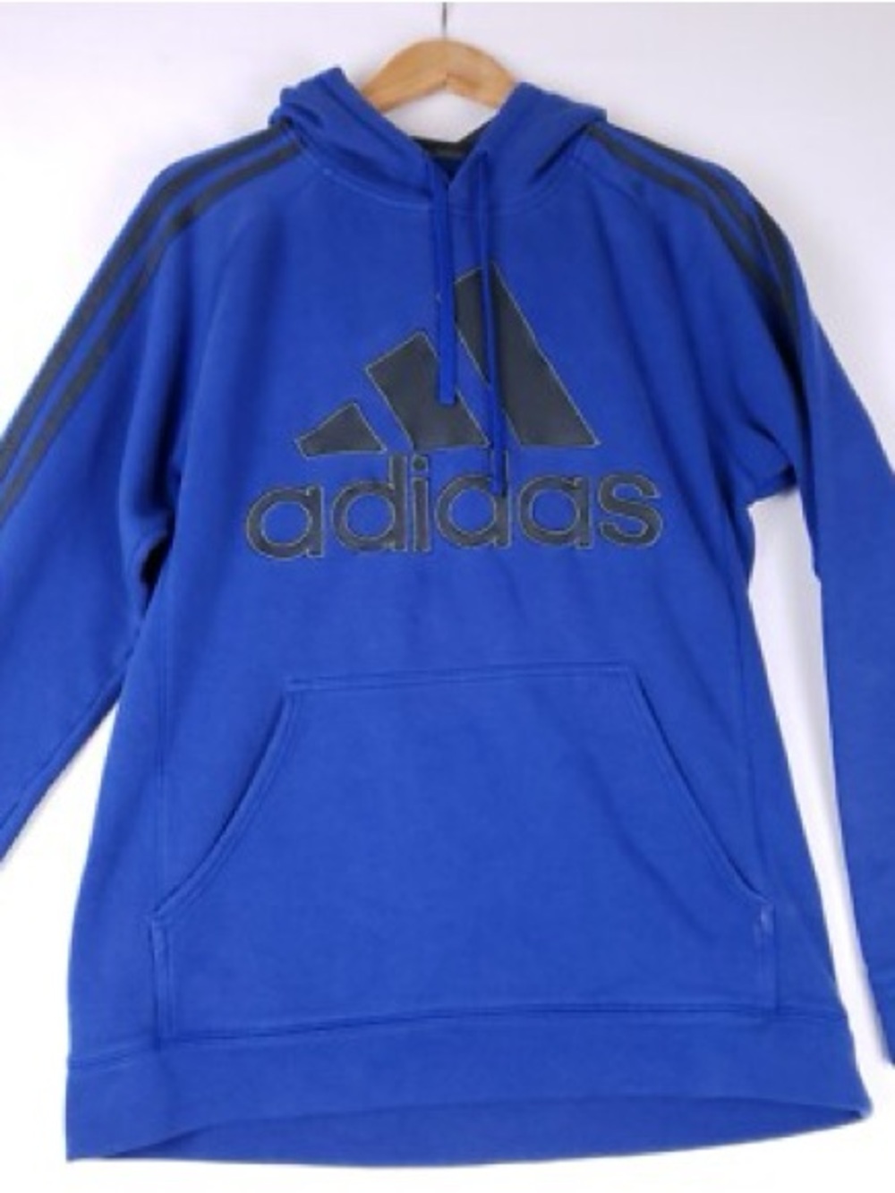adidas Men's Size XL Blue Logo Hoodie Sweater
